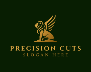 Premium Winged Lion logo design