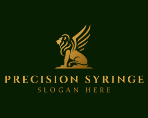 Premium Winged Lion logo design