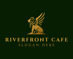 Premium Winged Lion logo design