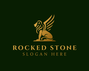 Premium Winged Lion logo design