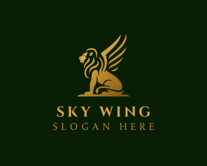 Wing - Premium Winged Lion logo design