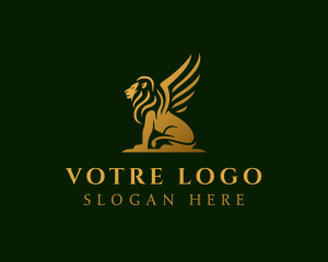 Medieval - Premium Winged Lion logo design