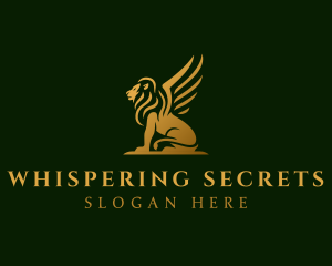 Premium Winged Lion logo design