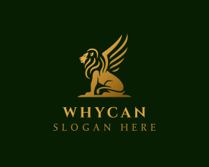 Medieval - Premium Winged Lion logo design