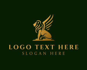 Lawyer - Premium Winged Lion logo design
