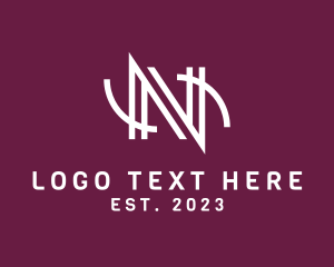Typography - Digital Tech Letter N logo design