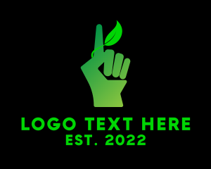 Save The Earth - Eco Planting Hand logo design