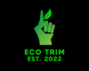 Eco Planting Hand  logo design