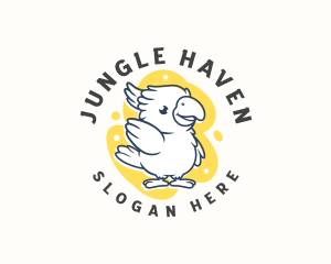 Cute Cockatoo Bird logo design