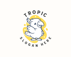 Cute Cockatoo Bird logo design