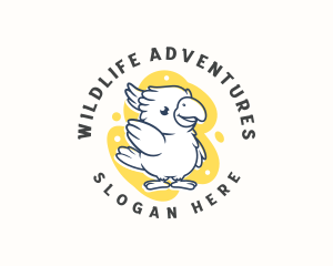 Cute Cockatoo Bird logo design