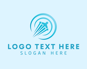 Travel Blogger - Blue Airport Tourism logo design