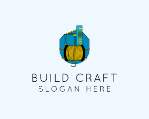 Construction Builder Spool logo design