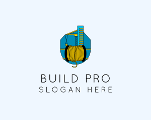 Construction Builder Spool logo design