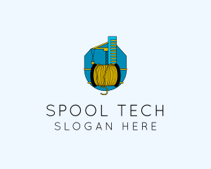 Construction Builder Spool logo design