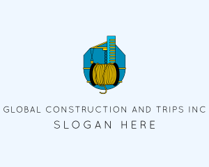 Construction Builder Spool logo design