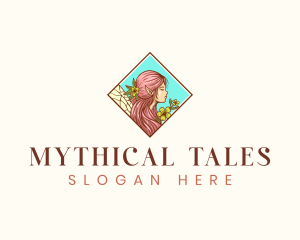 Floral Mythical Fairy logo design