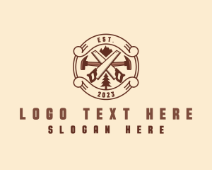Logging - Wood Carpenter Tools logo design