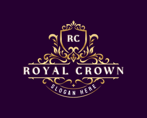 Royal Decorative Shield Crown logo design