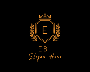 Golden Imperial Crown Letter logo design