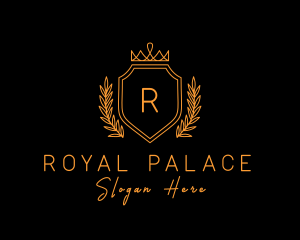 Kingdom - Golden Imperial Crown Letter logo design