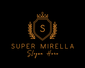 Golden Imperial Crown Letter logo design