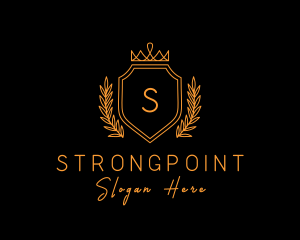 Golden Imperial Crown Letter logo design