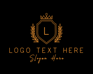 Golden Imperial Crown Letter Logo