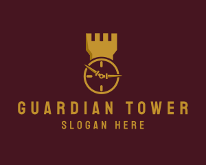 Turret Castle Time  logo design