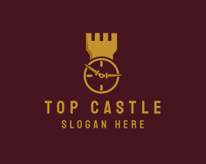 Turret Castle Time  logo design