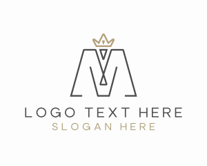 Monoline - Lifestyle Crown Brand Letter M logo design