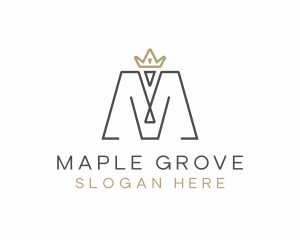 Lifestyle Crown Brand Letter M logo design