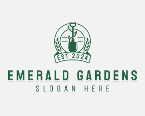 Backyard Shovel Gardening logo design