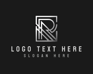 Draftsman - Industrial Metal Letter R logo design