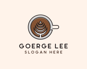 Caffeine - Latte Coffee Espresso logo design