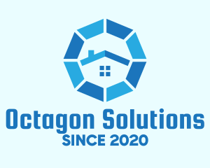 Blue Octagon Home Property logo design