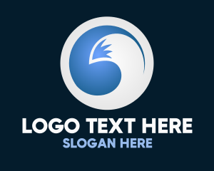 Internet - Blue Fox Circle logo design