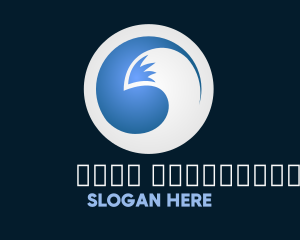 Modern - Blue Fox Circle logo design