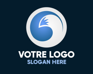 Personal - Blue Fox Circle logo design