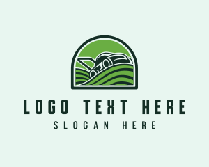 Grass - Backyard Lawn Mower Landscaping logo design