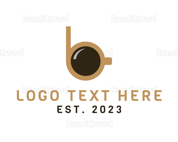 Coffee Cup Letter B Logo