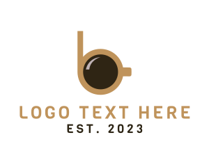 Iced Coffee - Coffee Cup Letter B logo design