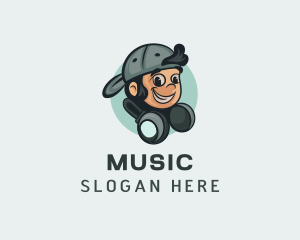 DJ Music Headphone Logo