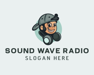Radio Station - DJ Music Headphone logo design