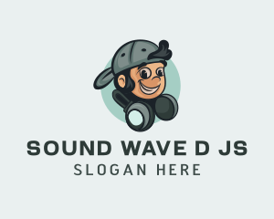 Dj - DJ Music Headphone logo design