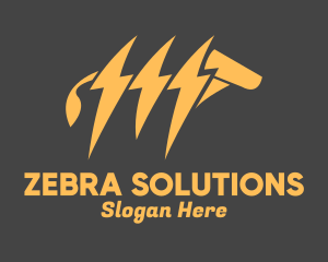 Zebra - Zebra Thunder Animal logo design