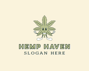 Marijuana Cannabis Leaf logo design