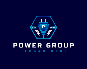 Power Plug Electricity Logo
