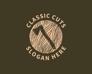 Lumberjack Wood Axe logo design