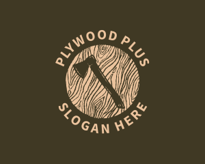 Lumberjack Wood Axe logo design